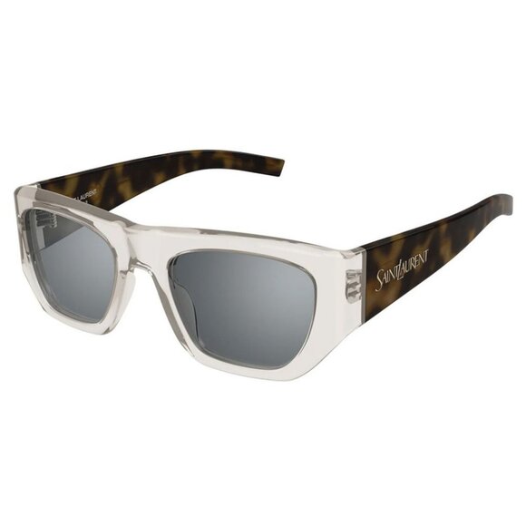 NEW SL740 003 SAINT LAURENT SUNGLASSES WOMEN SQUARE CREAM EYEWEAR SL 740 003 - Picture 2 of 5